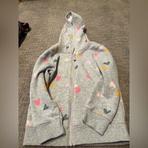 Cat & Jack Multicolor Heart Hoodie - Gray